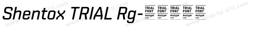 Shentox TRIAL Rg字体转换